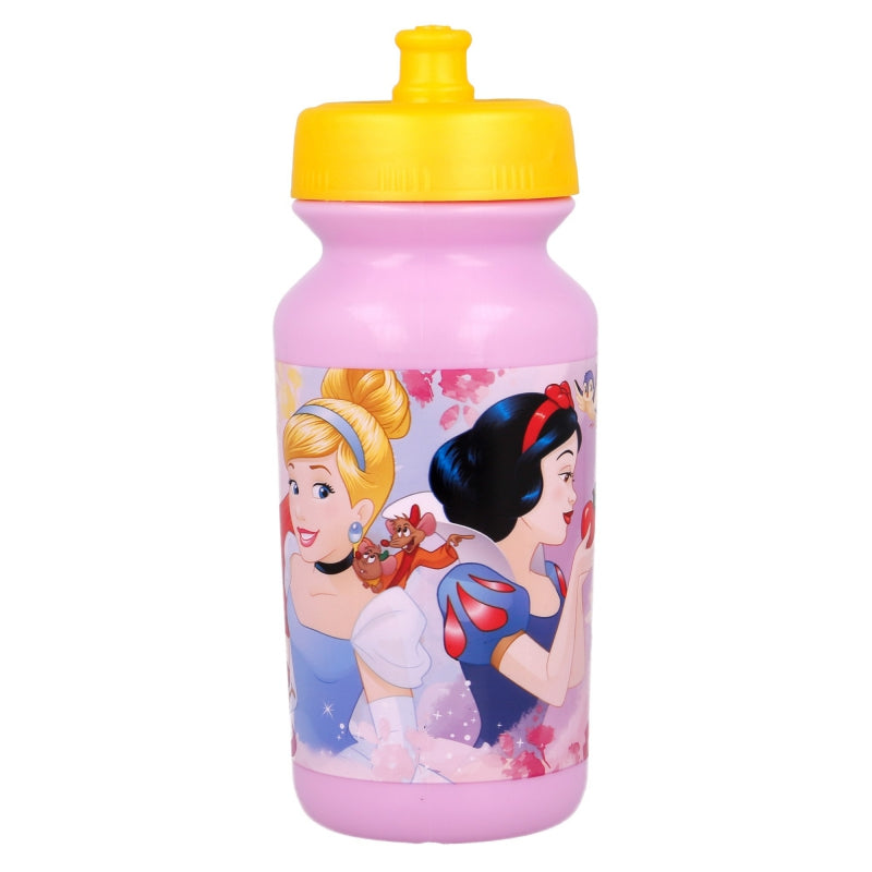 Official Disney Princess Plastic Push Up Sport Bottle (340ml) (K&B)
