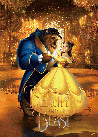 Disney Beauty And The Beast 3D Poster (size: 70*50) + Frame