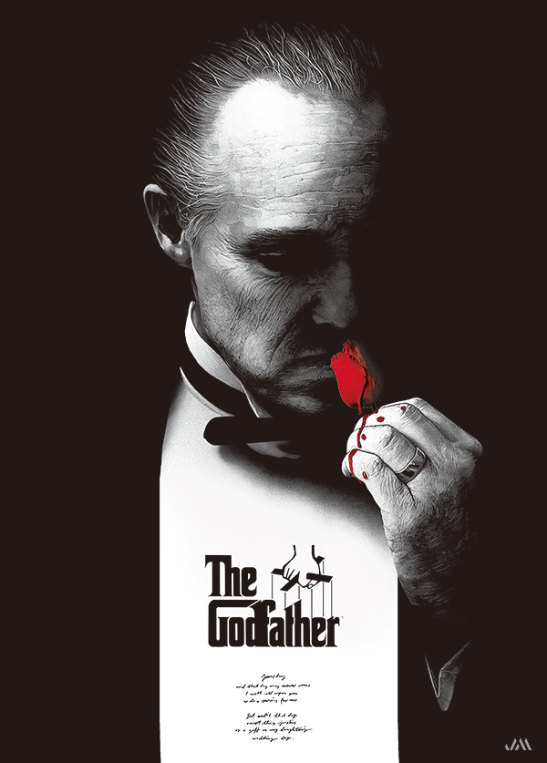 [JSM] The Godfather 3D Poster (size: 70*50) + Frame