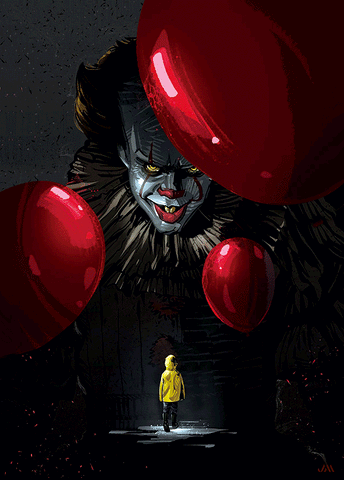 IT Pennywise 3D Poster (size: 70*50) + Frame