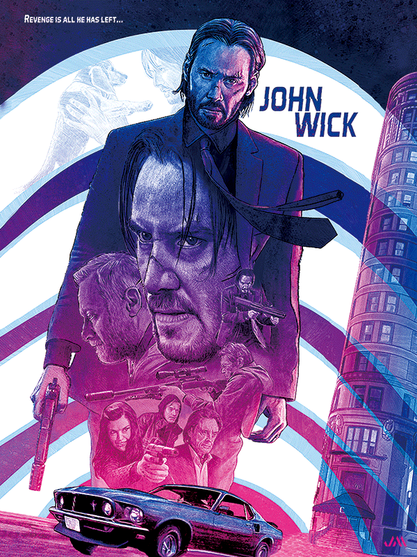 [JSM] John Wick 3D Poster (size: 40*30) + Frame