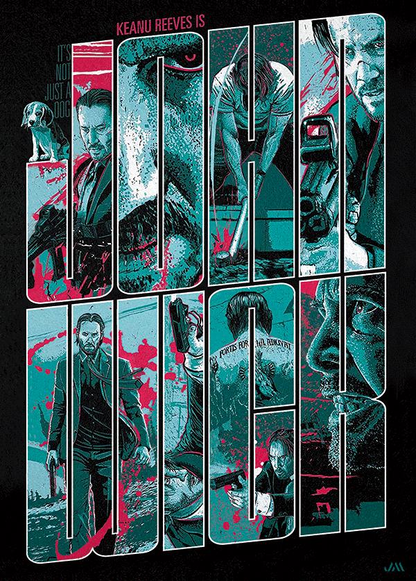 [JSM] John Wick 3D Poster (size: 70*50) + Frame