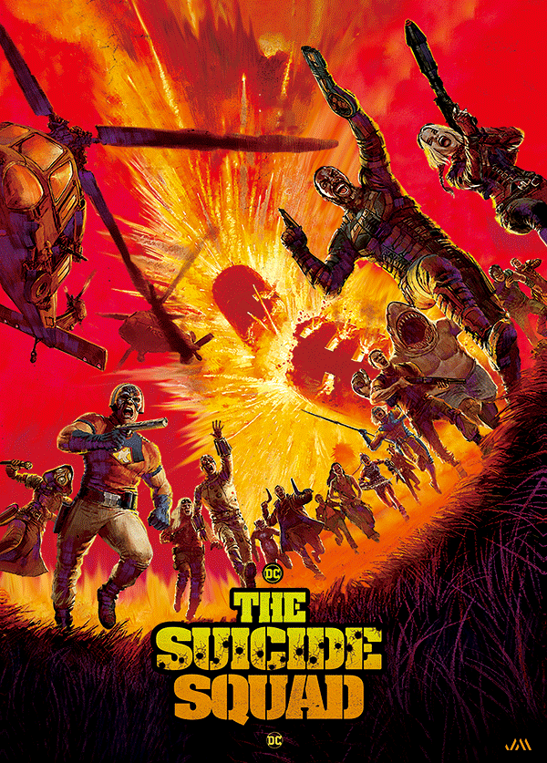 [JSM] DC Comics The Suicide Squad 3D Poster (size: 70*50) + Frame