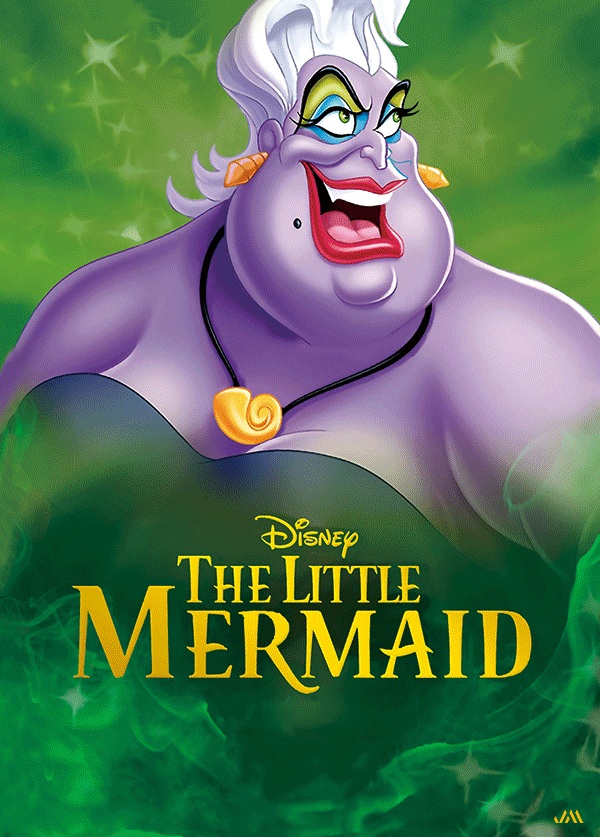 [JSM] Disney The Little Mermaid 3D Poster (size: 70*50) + Frame