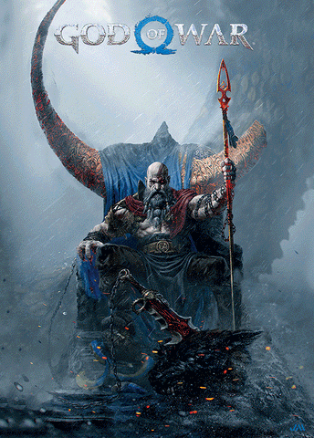 God of War 3D Poster (size: 70*50) + Frame