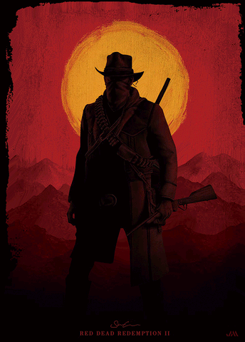 Red Dead Redemtion 3D Poster (size: 70*50) + Frame