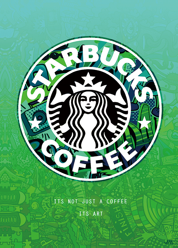 [JSM] Starbucks Coffee 3D Poster (size: 70*50) + Frame