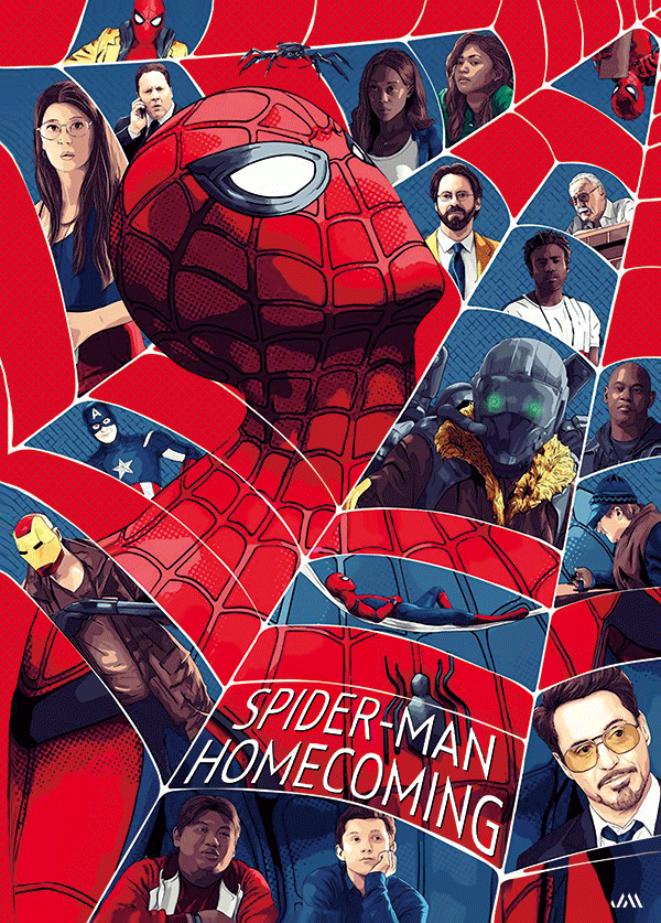 [JSM] Marvel Spiderman 3D Poster (size: 70*50) + Frame