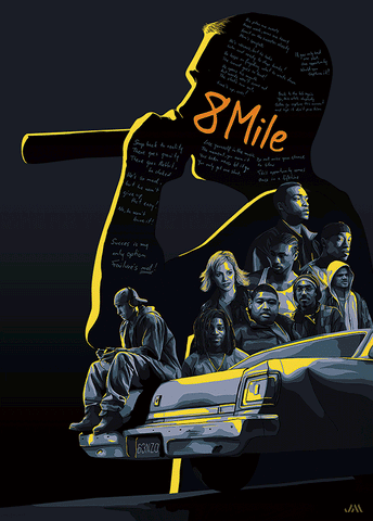 8Mile 3D Poster (size: 70*50) + Frame