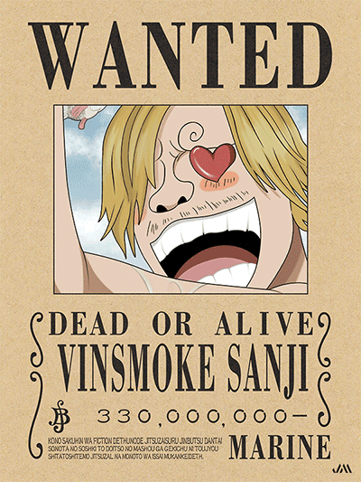 [JSM] One Piece Wanted 3D Poster (size: 40*30) + Frame