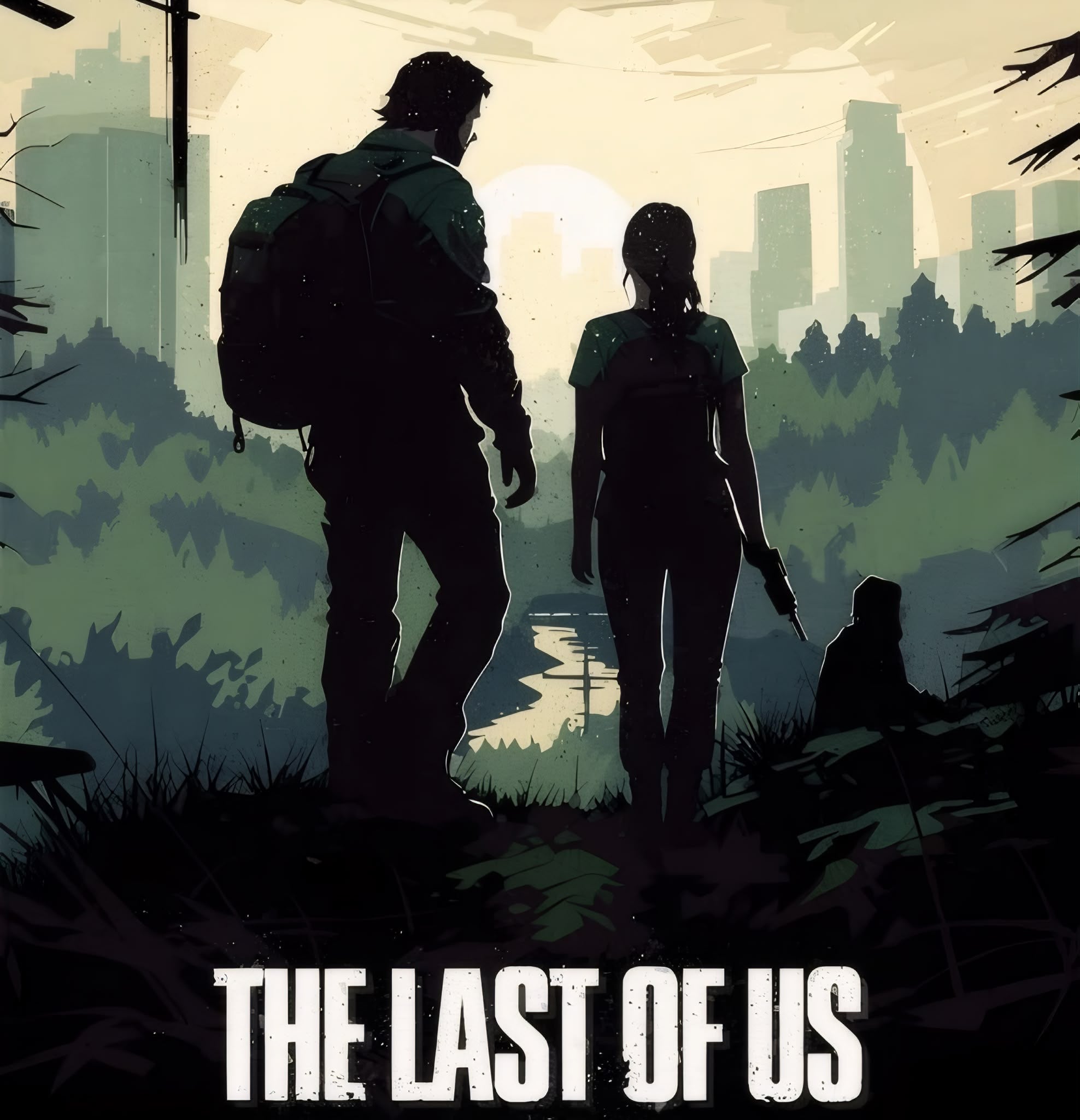 The Last Of Us Ellie & Joel Frameless Art Painting on Acrylic Sheet (30x30cm)