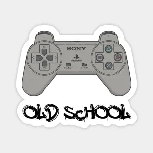 Playstation Old School Design Magnet (3"x2.12")