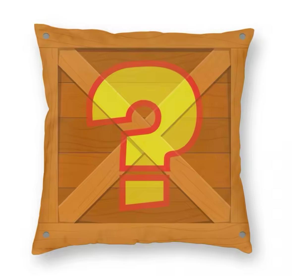 Crash Bandicoot Question Mark Box Pillow / Cushion Size: 40x40cm