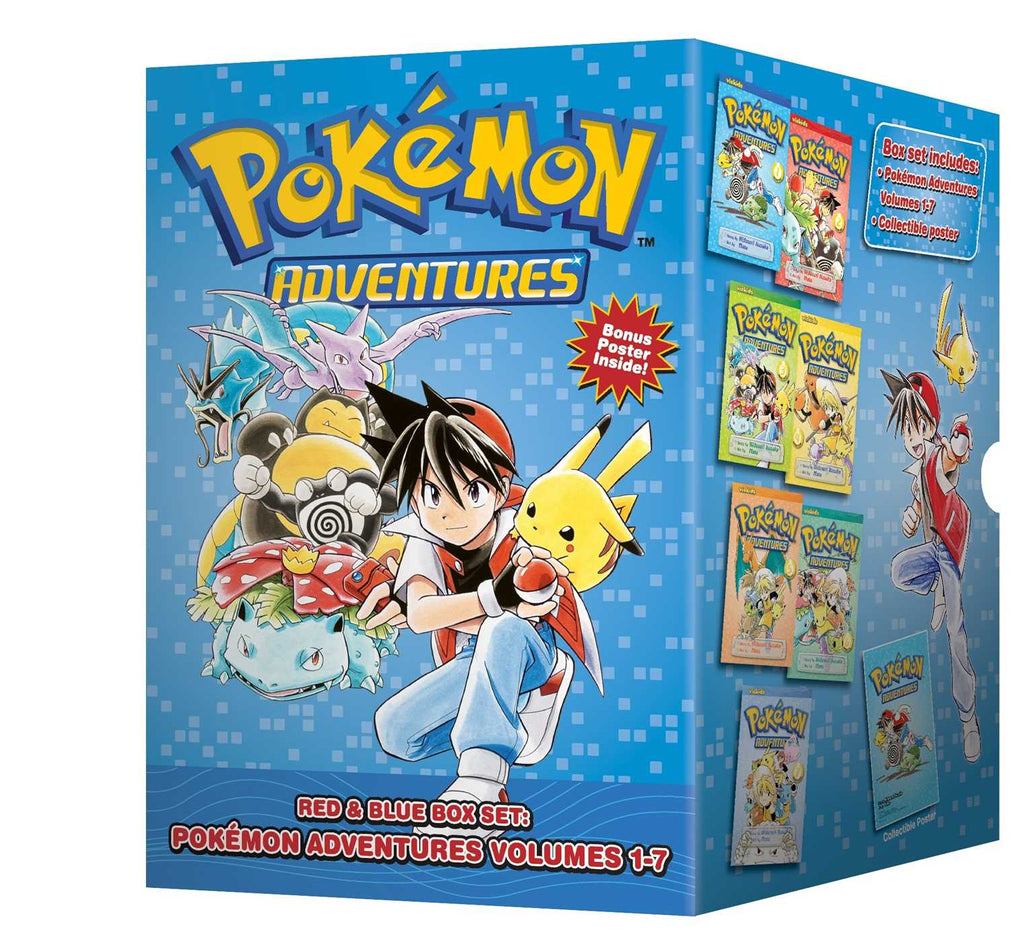 Anime Pokemon Adventures Red & Blue Box Set (set includes Vol. 1-7) by Hidenori Kusaka