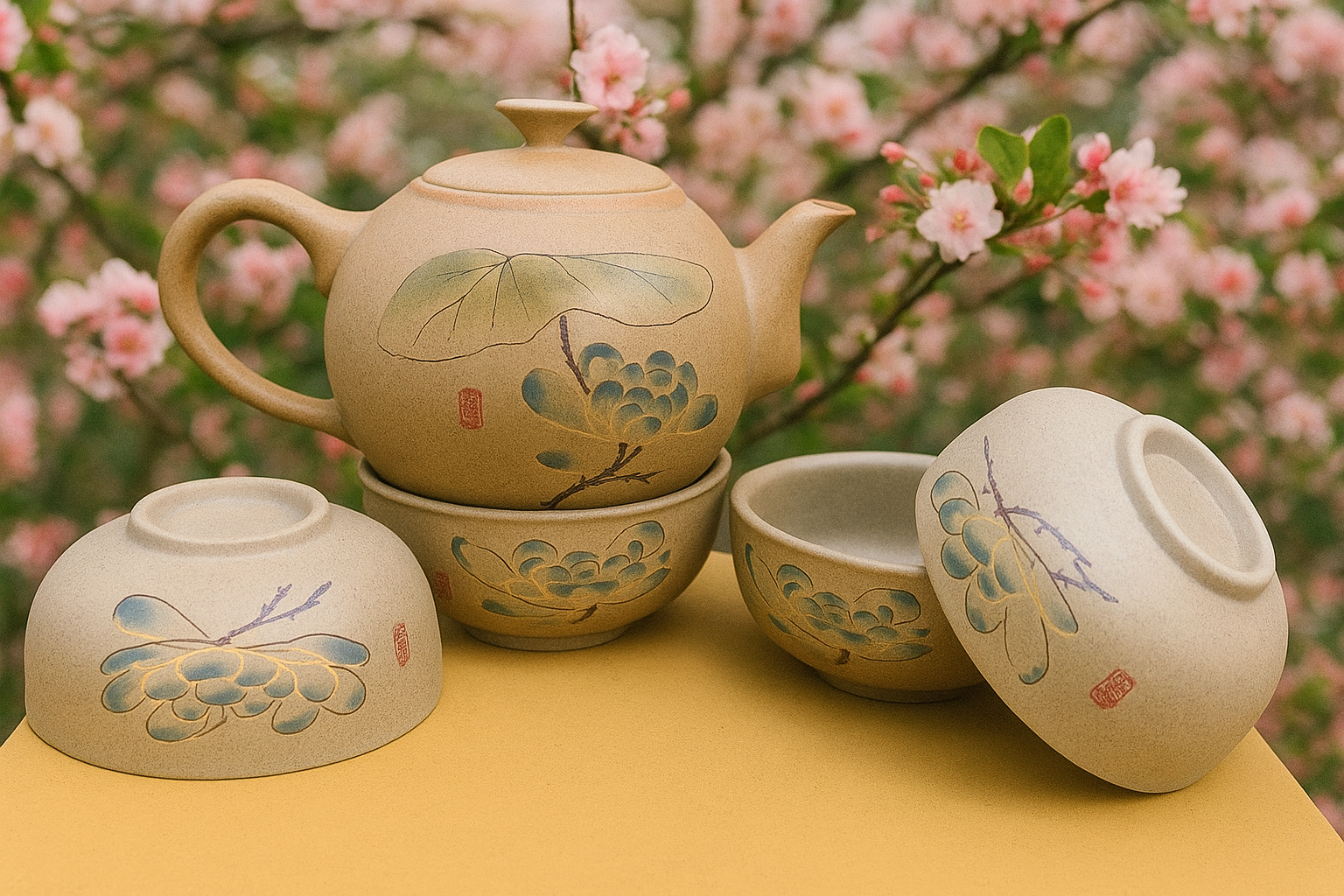 Asian Traditional Teapot 5pcs/set 10