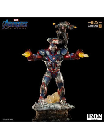 [RTR] Iron Studios - Marvel Avengers: End Game -  Iron Patriot & Rocket Art Scale 1/10 -Statue (28cm)