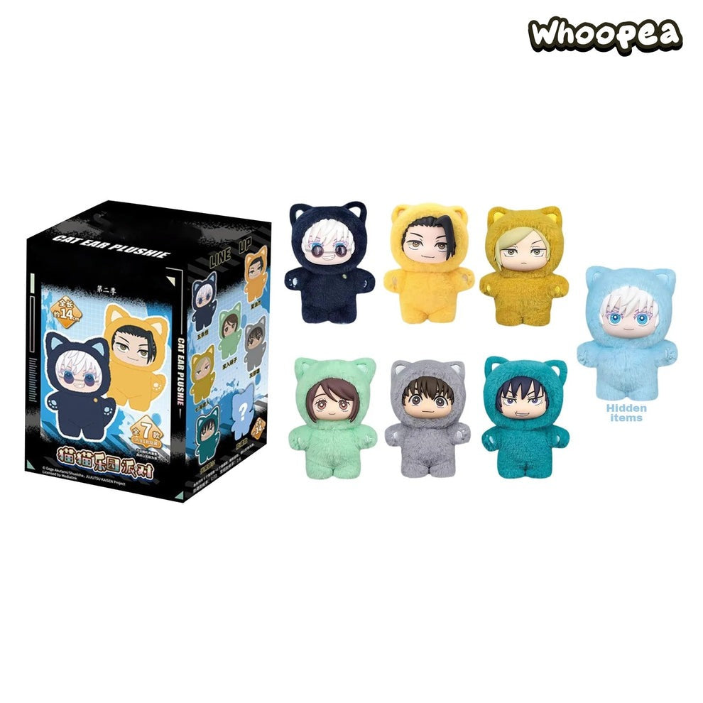 Anime Jujutsu Kaisen Cat Ear Plushie Series Plush Dolls, Blind Box (1pcs)