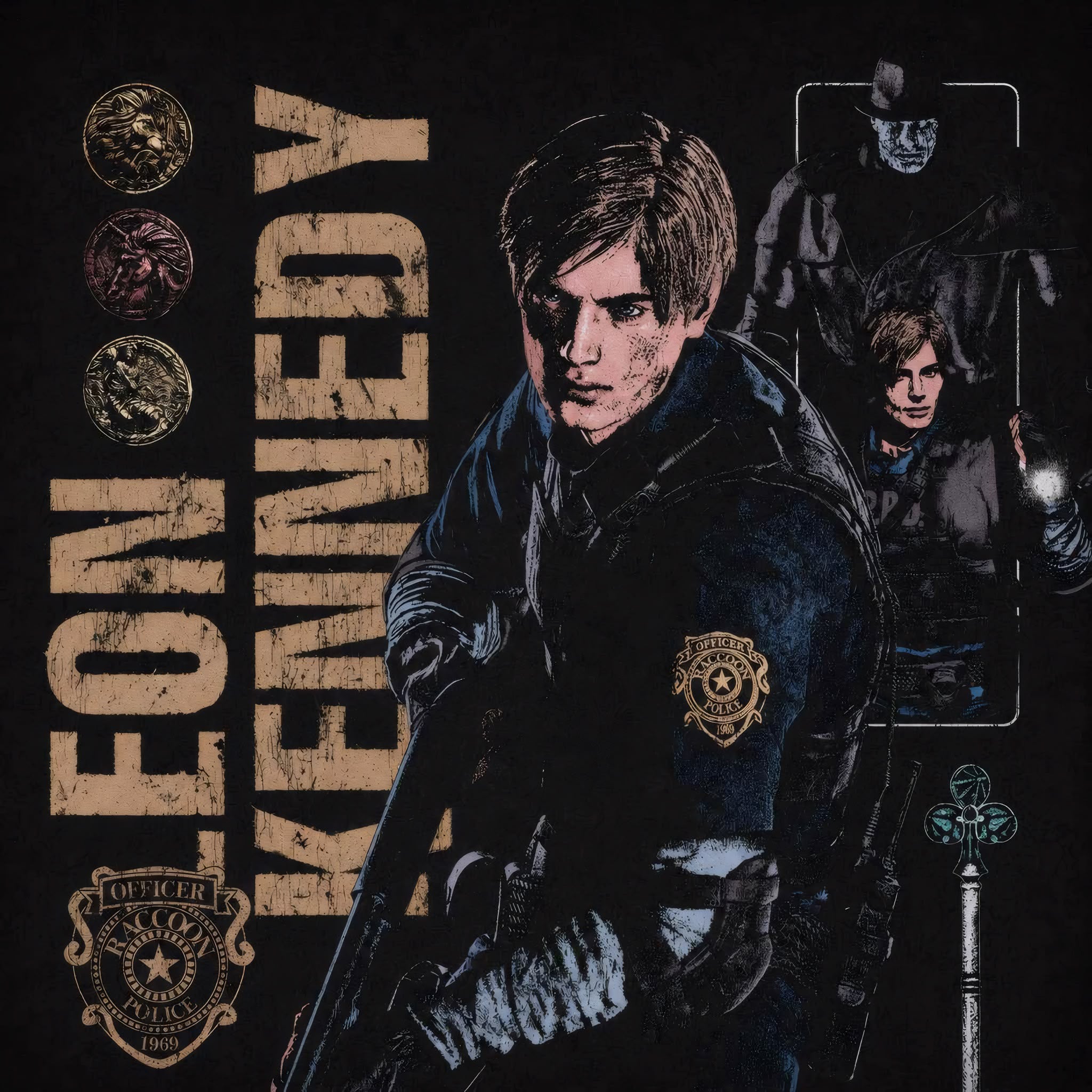 Resident Evil Leon Kennedy Frameless Art Painting on Acrylic Sheet (30x30cm)