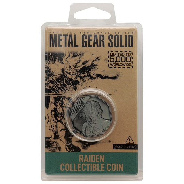 Official Metal Gear Solid 2 Collectable Coin Raiden Limited Edition