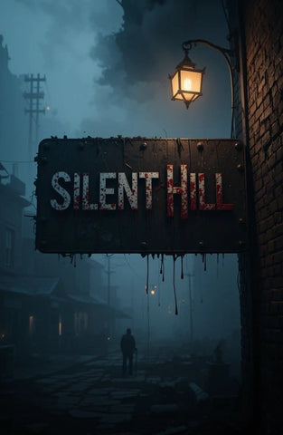 Silent Hill Sign Board Decorative Painting Wall Wooden Posters (28x43cm)