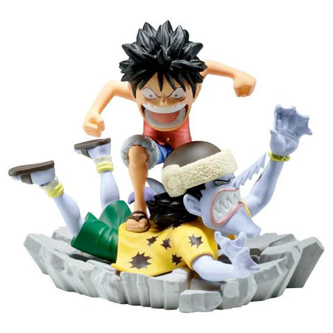 Banpresto Anime One Piece: World Collectable Figure - Arlong & Monkey D. Luffy (7cm)