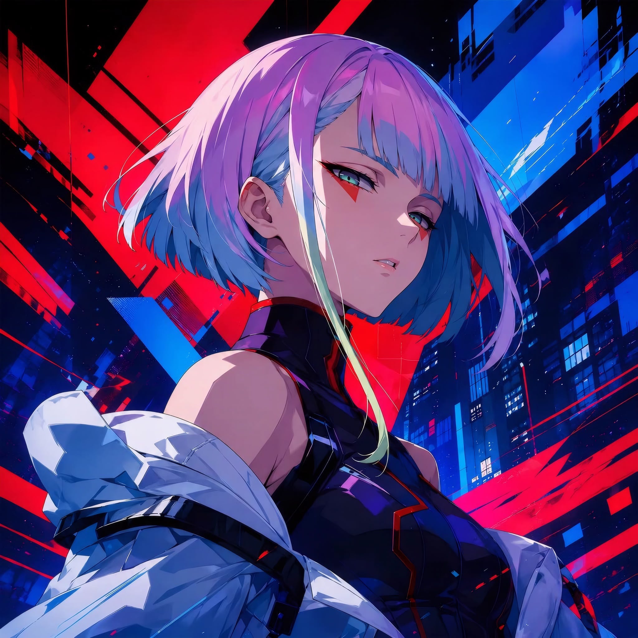Cyberpunk: Edgerunners Lucy Frameless Art Painting on Acrylic Sheet (30x30cm)