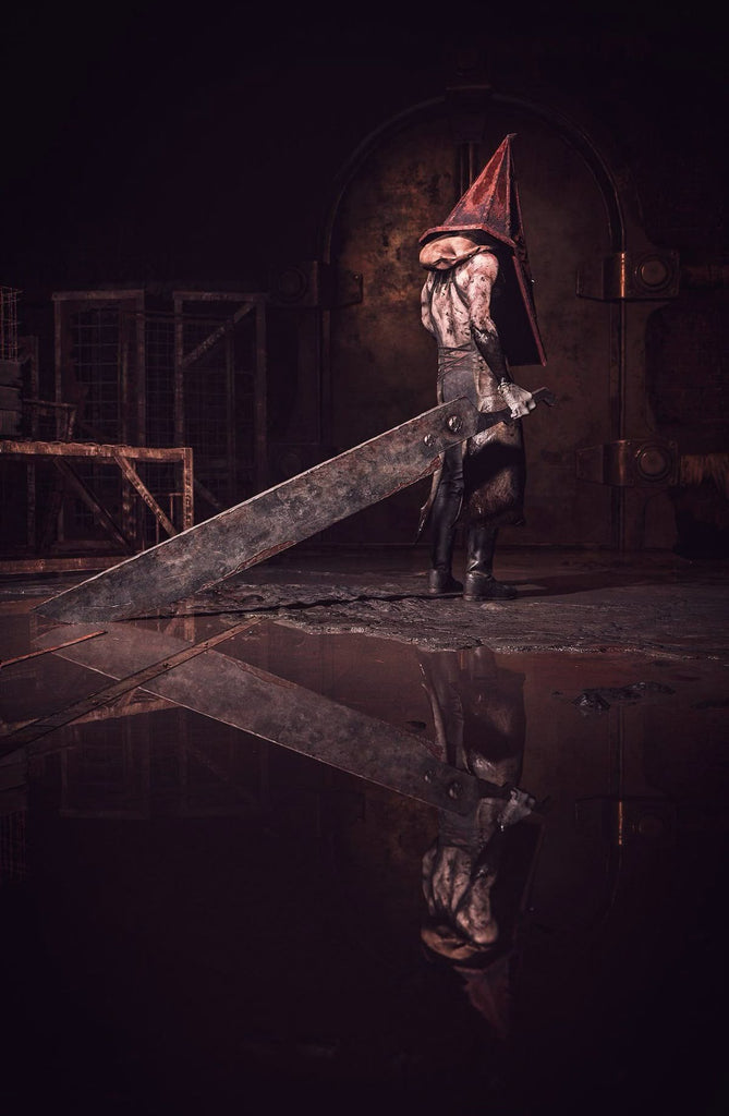 Silent Hill 2 Remake Pyramid Head Decorative Painting Wall Wooden Posters (28x43cm)