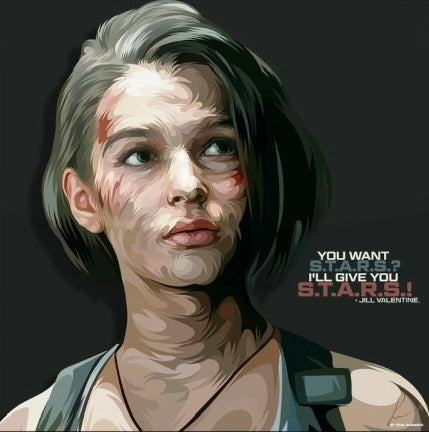Resident Evil Jill Valentine Frameless Art Painting (30*30 cm)
