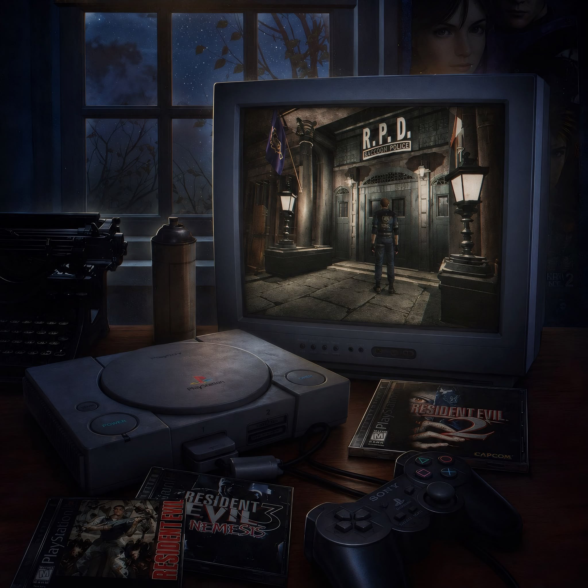 Resident Evil Retro Frameless Art Painting on Acrylic Sheet (30x30cm)