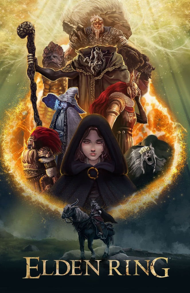 Elden Ring Fan Decorative Painting Wall Wooden Posters (28x43cm)