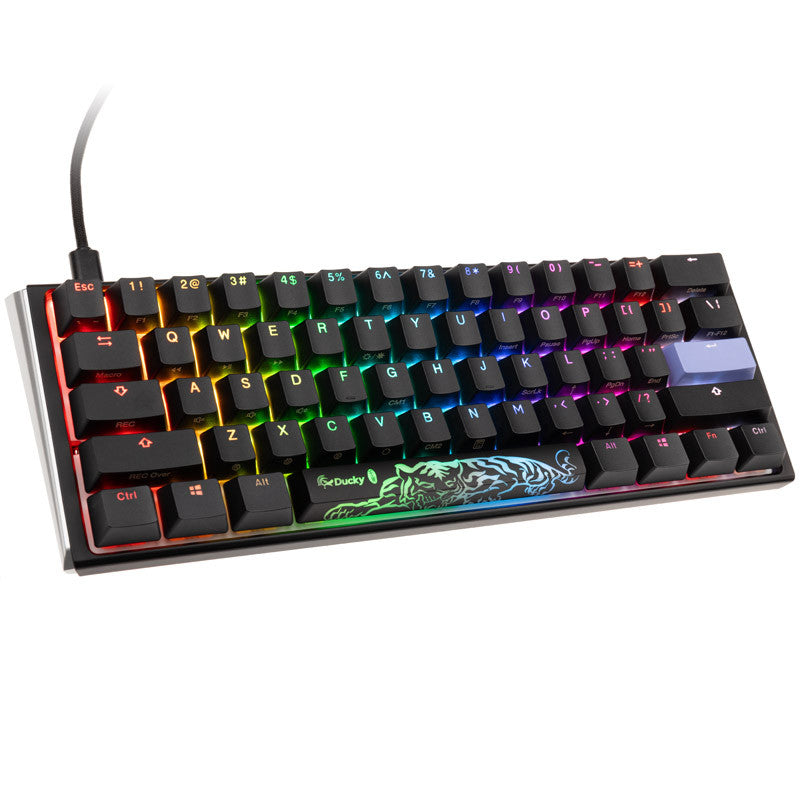 One 3 Classic Black/White Mini Gaming Keyboard, RGB LED - MX-Black