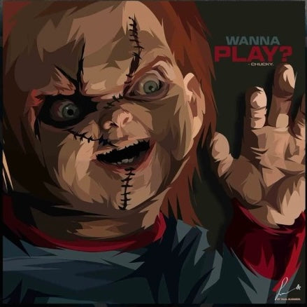 Chucky Frameless Art Painting (30*30 cm)