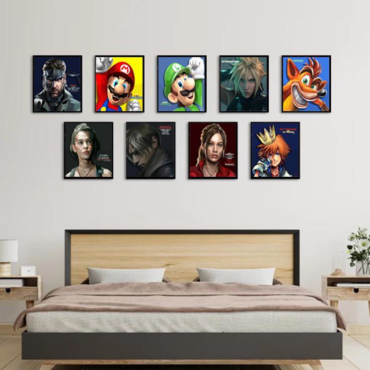 Super Mario Frameless Art Painting (30*30 cm)