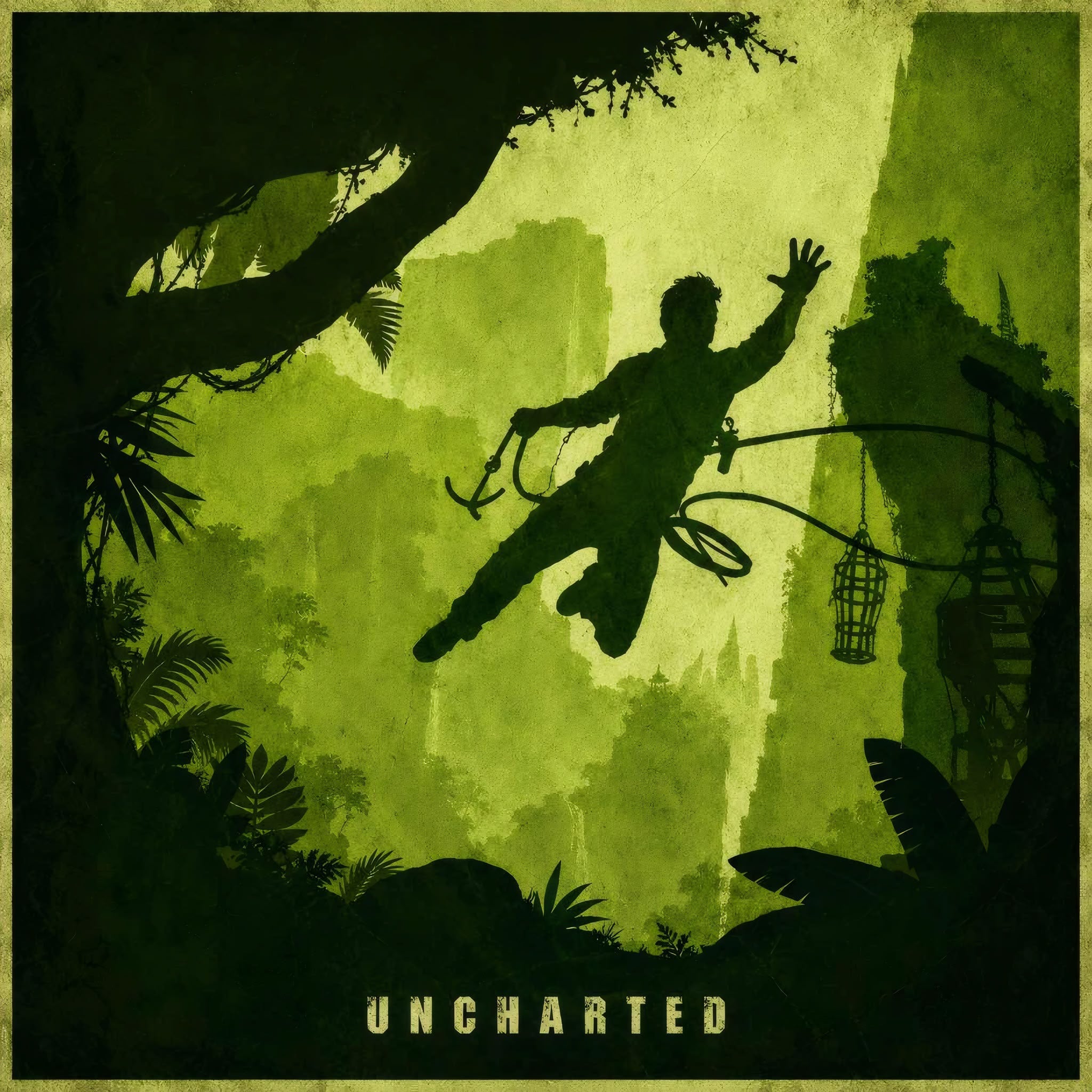 Uncharted Frameless Art Painting on Acrylic Sheet (30x30cm)