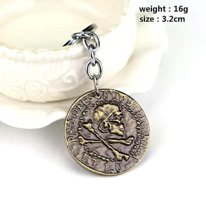 Uncharted 4 Antique Coin Metal Keychain