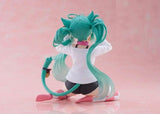 Anime Hatsune Miku Desktop Cute, Cat Ear T-Shirt Ver. Figure (12cm)