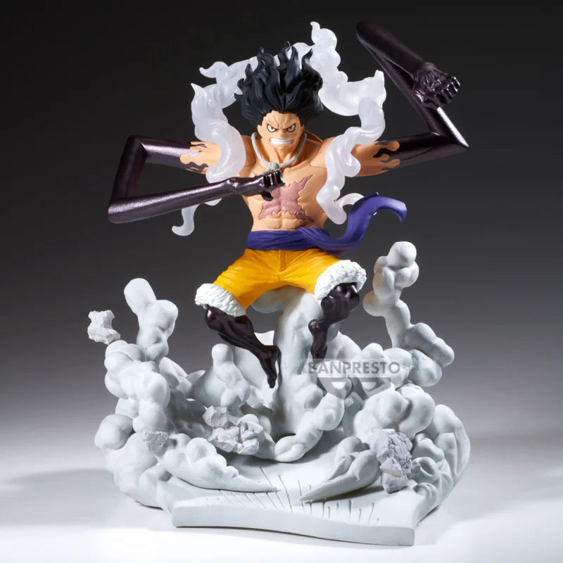 Banpresto Anime One Piece Monkey D Luffy Gear 4 Senkozekkei Figure (15cm)