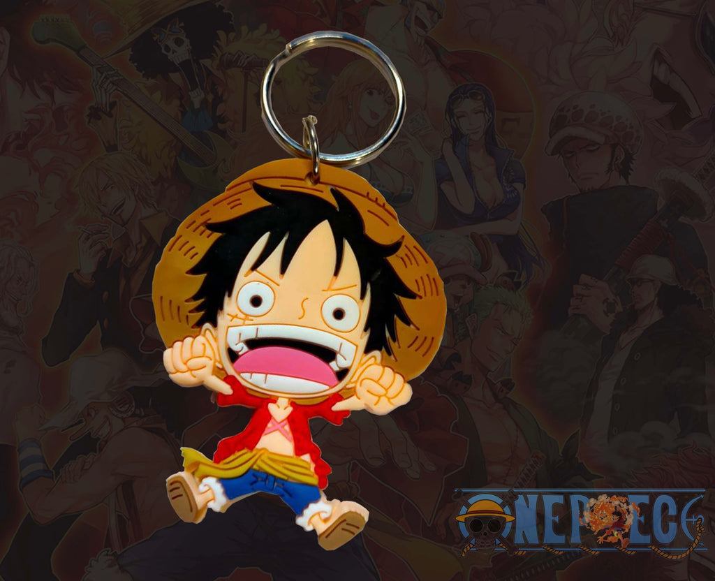 Anime One Piece Luffy Silicone Keychain