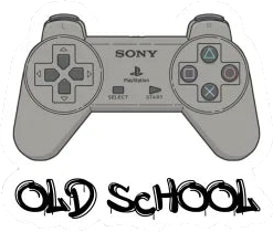 Playstation Old School Design Magnet (3"x2.12")