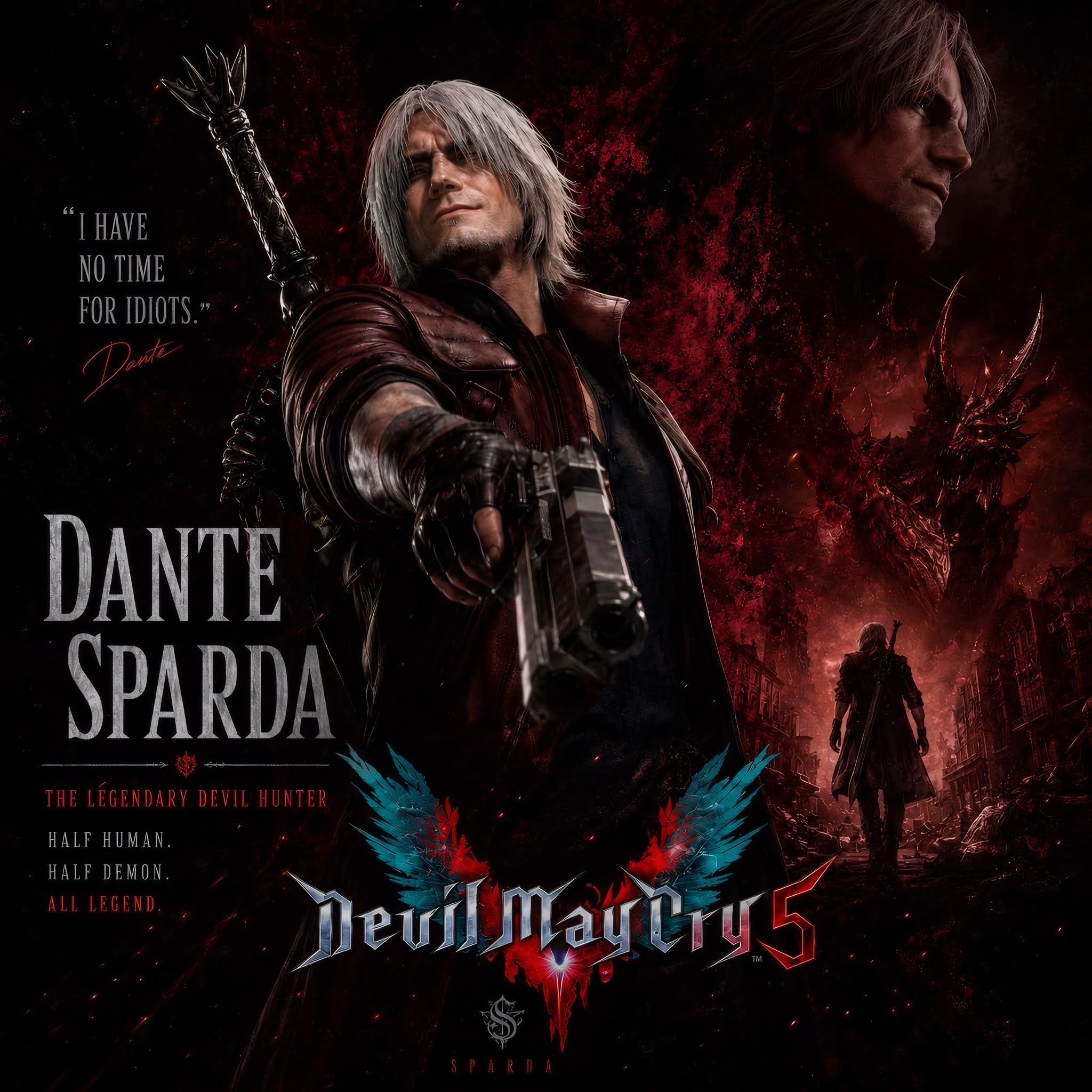 Devil May Cry 5 Frameless Art Painting on Acrylic Sheet (30x30cm)