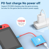 USB-C to HDMI 4K 3-in-1 Hub TV Docking Station for Nintendo Switch