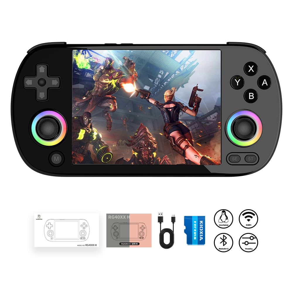 Anbernic RG40XX H Retro Handheld Game Console Black