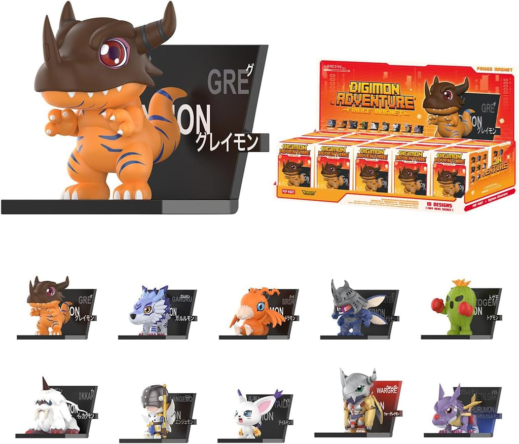 Official POP MART Anime Digimon Adventure Fridge Magnet Series Figure Blind (1pcs)