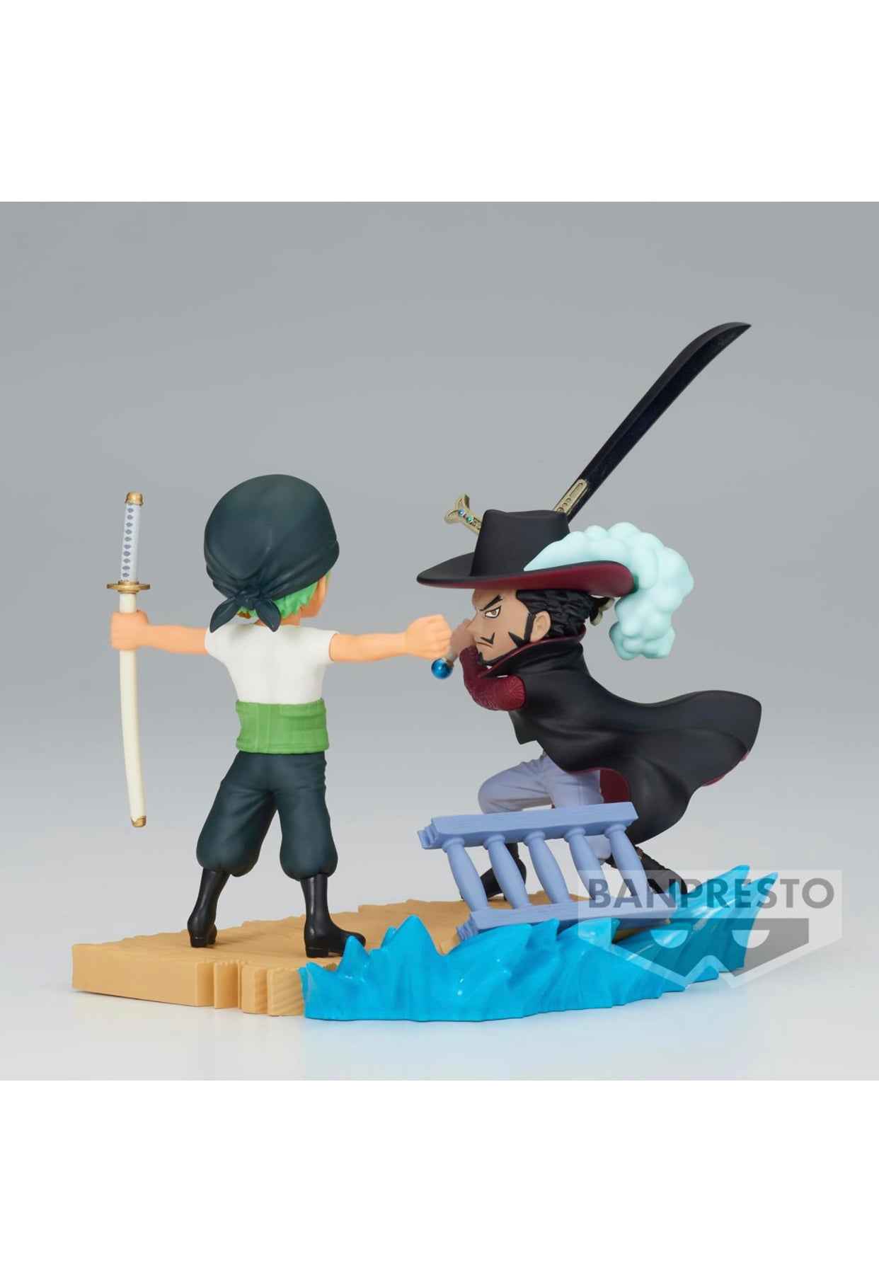 Banpresto Anime One Piece Roronoa Zoro vs Dracule Mihawk Figure (7cm)