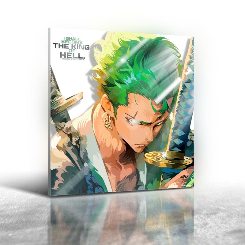 Anime One Piece Roronoa Zoro Frameless Art Painting (30*30 cm)