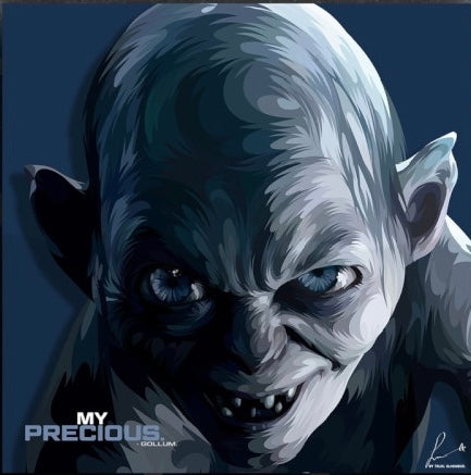The lord of the Rings Gollum Frameless Art Painting (30*30 cm)