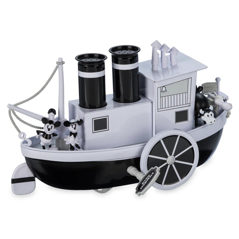 New Disney100 Steamboat Willie Musical Boat To Go Full Steam On The Magic Figure - (16cm)