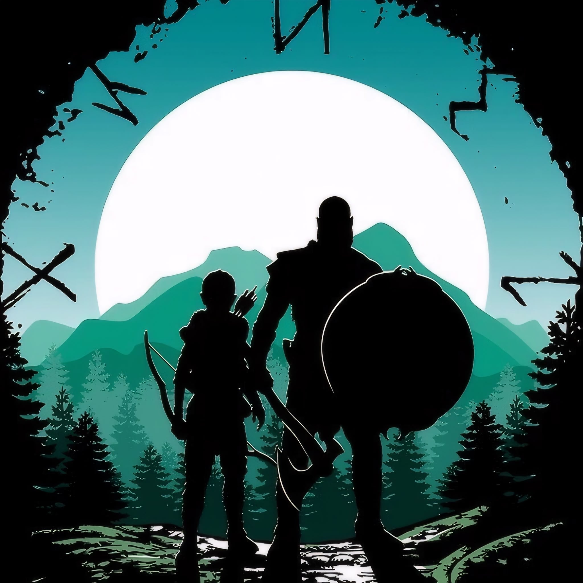 God Of War Frameless Art Painting on Acrylic Sheet (30x30cm)