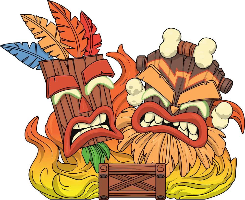 Crash Bandicoot 4: Aku Aku and Uka Uka Youtooz Vinyl Figure (9cm)