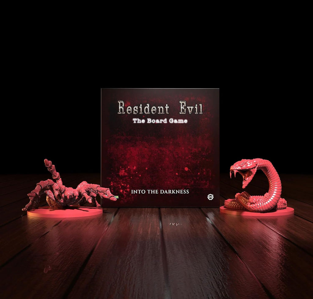 Resident Evil Into The Darkness Exclusive Board Game with Monster Miniatures on 80mm Base